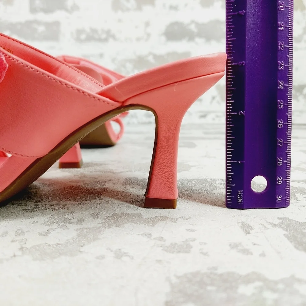 NEW Open Edit Edquincy Pink Slip On Summer Heeled Sandals W1119